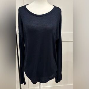 Rag & Bone Hudson Long-Sleeve Tee Lightweight Knit Sweater, XS